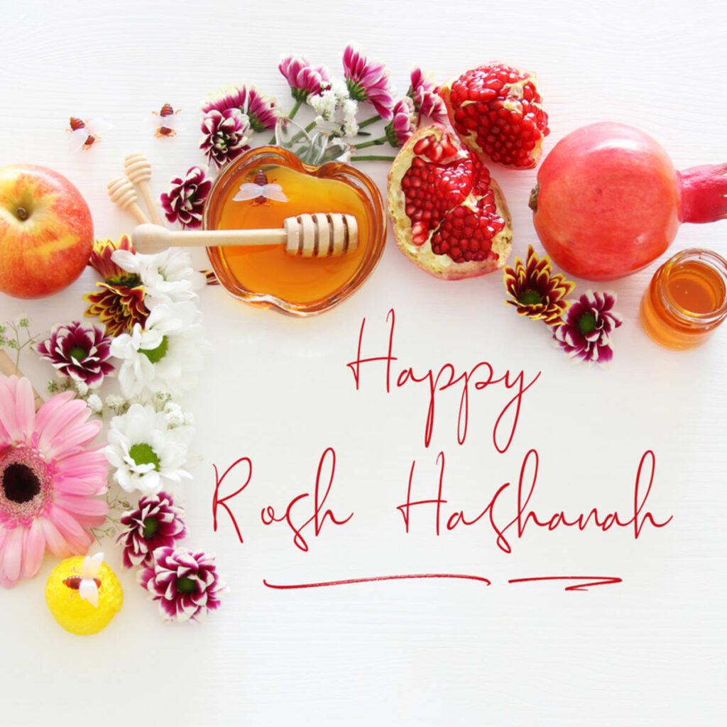 religion image of rosh hashanah jewish new year holiday concept traditional symbols