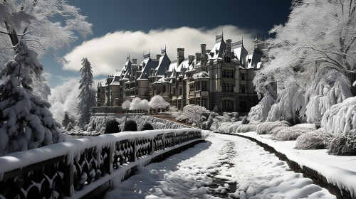 biltmore estate asheville nc snowy landscape ek3YQ